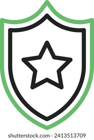 Imagen vectorial del icono de la insignia policial. Adecuado para aplicaciones web móviles y medios de impresión.