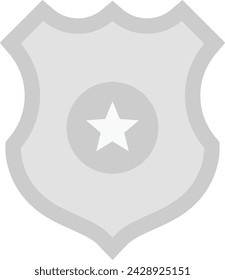Police Badge icon vector image. Suitable for mobile application web application and print media.