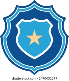 Police Badge icon vector image. Can also be used for Physical Fitness. Suitable for mobile apps, web apps and print media.