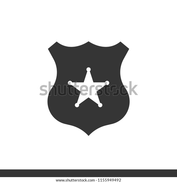 Police badge icon vector\
image