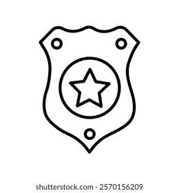 Police badge icon Vector logo set flat