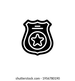 Police Badge icon in vector. Logotype