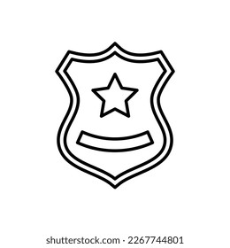 Police Badge icon in vector. Logotype