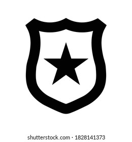 Police badge icon.star,security badge (vector illustration)