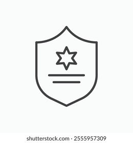 Police badge isolated icon. vector illustration.