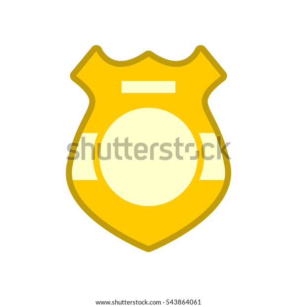 Police Badge Isolated Sign Policeman Officer Stock Vector (Royalty Free ...