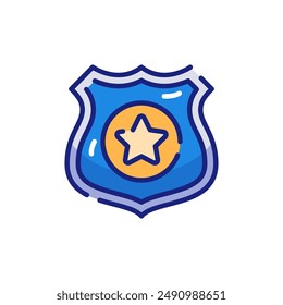 Police badge of Law Vector Icon