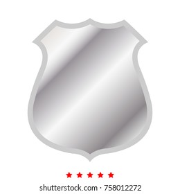 Police badge set icon . Flat style .