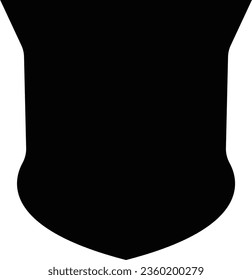 Police badge shape. Security, football patches isolated on white background. shield shape protection, black security and football badge
