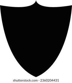 Police badge shape. Security, football patches isolated on white background. shield shape protection, black security and football badge