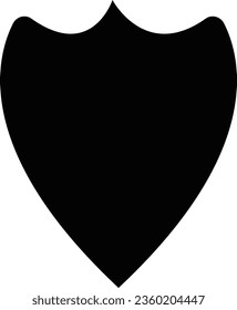 Police badge shape. Security, football patches isolated on white background. shield shape protection, black security and football badge