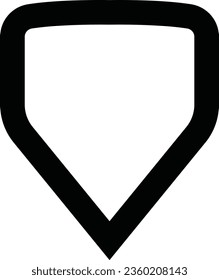 Police badge shape. Security, football patches isolated on white background. shield shape protection, black security and football badge