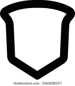 Police badge shape. Security, football patches isolated on white background. shield shape protection, black security and football badge