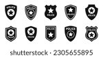 Police badge. Police symbols. Policeman badges collection. Police badge vector icons. EPS 10