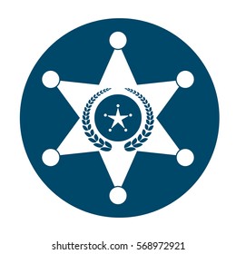 police badge two tone button icon image vector illustration design 