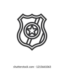 Police badge vector icon