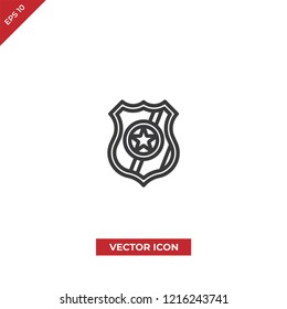 Police badge vector icon