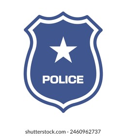 police badge - vector icon	