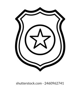 police badge - vector icon	