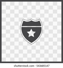 Police badge vector icon. Isolated illustration. Business picture.
