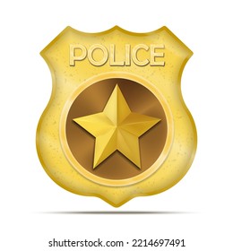 Police badge. Vector illustration. Eps 10.