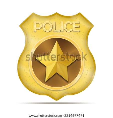 Police badge. Vector illustration. Eps 10.
