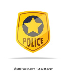 Police badge vector isolated illustration