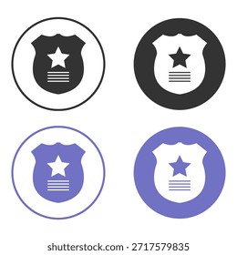 Police badge in vector on white background