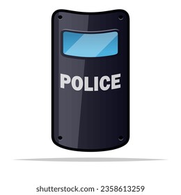 Police ballistic shield vector isolated illustration