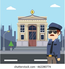 police in bank