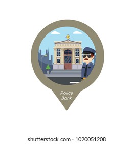 Police Bank Pin Map