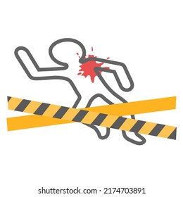 Police Bar Block Area Murder Scene Stock Vector (Royalty Free ...