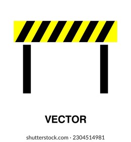 police barrier simple clip art vector sign illustration on white background..eps