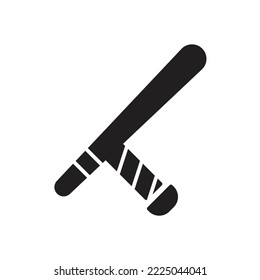 Police baton icon design. Security Truncheons, isolated on white background. vector illustration