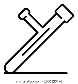 Police baton icon. Outline police baton vector icon for web design isolated on white background
