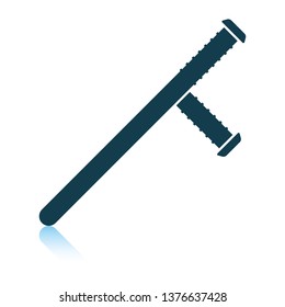 Polizeibatonsymbol. Schattenreflexdesign. Vektorgrafik.