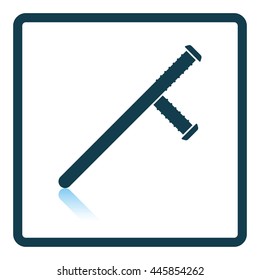 Police baton icon. Shadow reflection design. Vector illustration.
