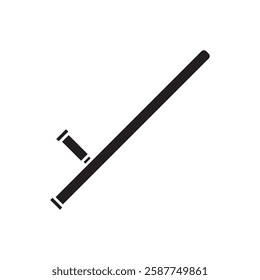 Police baton icon vector. Police illustration sign. Rubber baton symbol or logo.