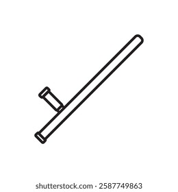 Police baton icon vector. Police illustration sign. Rubber baton symbol or logo.
