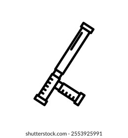 police baton icon vector, line style icon