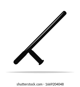 Polizeibaton-Vektorillustration, einzelne Illustration