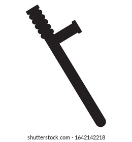 Police Batons Concept, Self Defensive Weapon Used by Law Enforcement Agency on White background, Truncheon Vector Icon design
