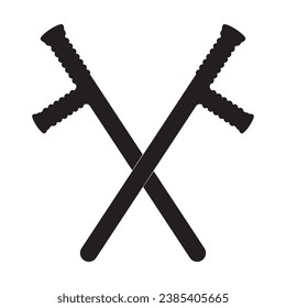 Polizei-Batons-Symbol, Vektorgrafik-Symboldesign