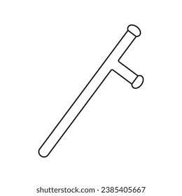 Polizei-Batons-Symbol, Vektorgrafik-Symboldesign