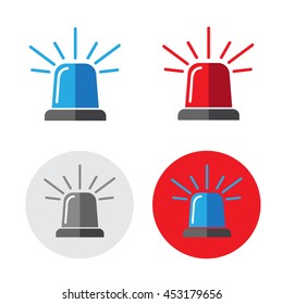 Police beacon icon set vector illustration eps10
