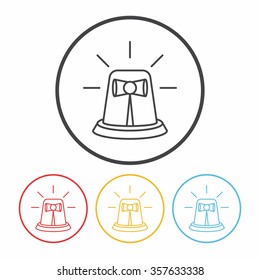 police bell line icon