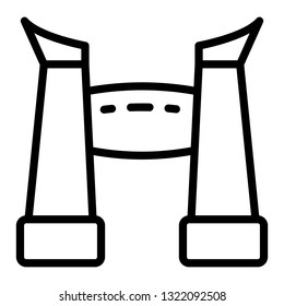 Police binocular icon. Outline police binocular vector icon for web design isolated on white background