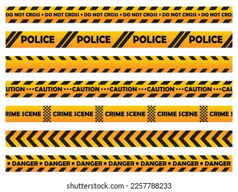 Police Black and Yellow Line on background