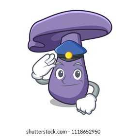 Police blewit mushroom character cartoon