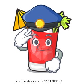 Police bloody mary character cartoon